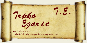 Trpko Egarić vizit kartica
